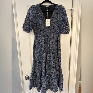 Sweet floral prairie retro puff sleeve midi dress Universal Threads NWT